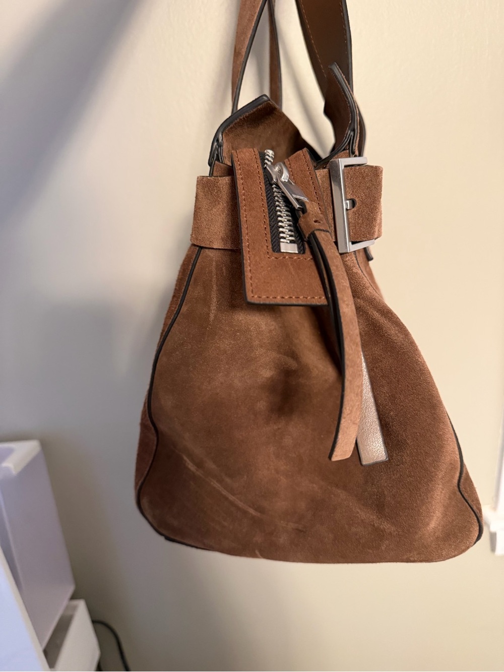 All Saints Perez suede tote bag - Picture 7 of 8